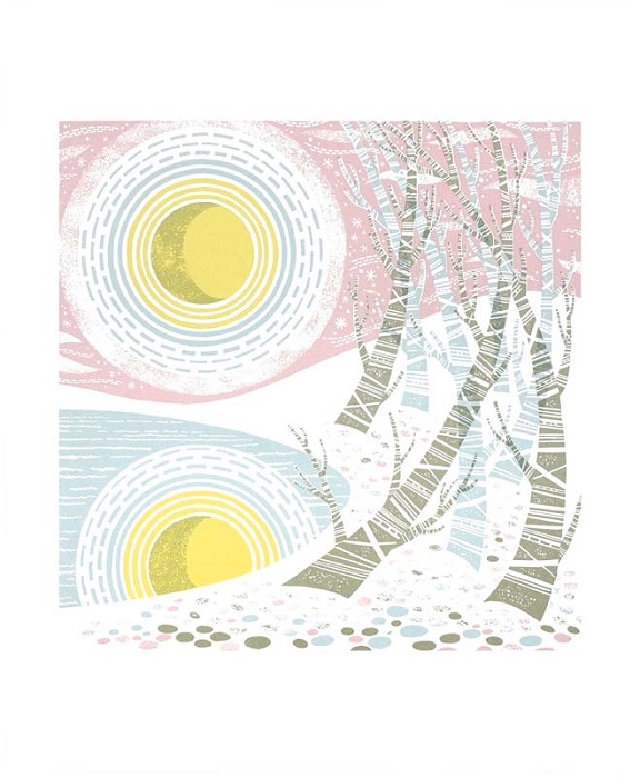 'The Moon and Trees' by Angie Lewin (A079w) 