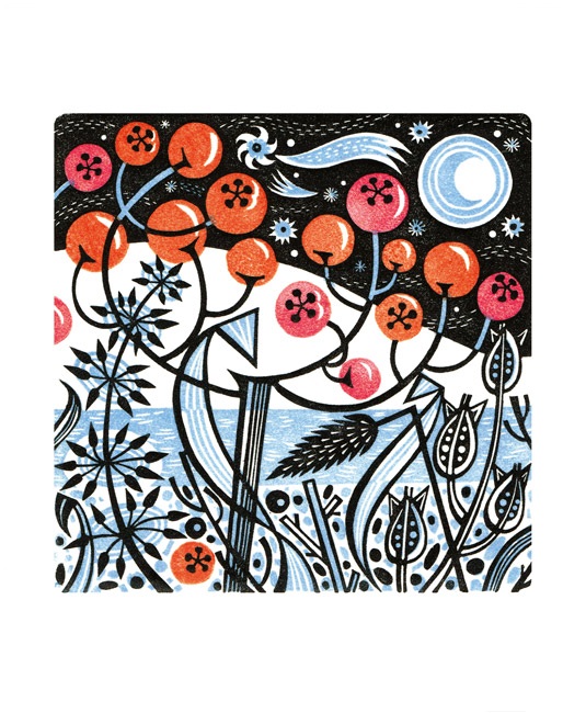 'Winter Berries' by Angie Lewin (A790w) 