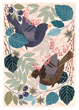 'Blackbirds' by Claire Tuxworth (T085) NEW