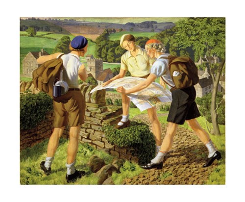 'Hiking, 1936' by James Walker Tucker 1898 - 1972 (A540) *