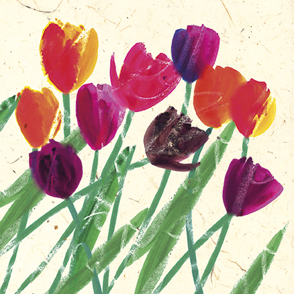 'Inky Tulips' by Jenny Frean (C598) 