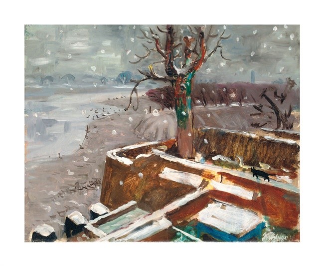 'Snow at Durham Wharf' 1946 by Julian Trevelyan RA (A196w)