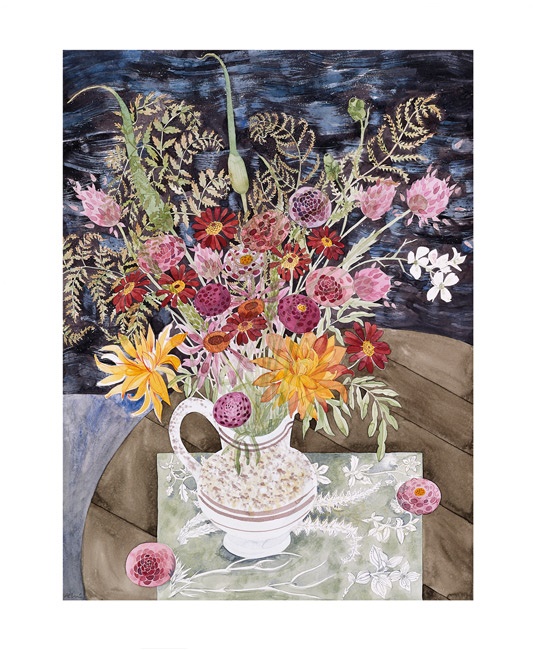 'Late Summer Flowers and Ferns' by Angie Lewin (A775) *