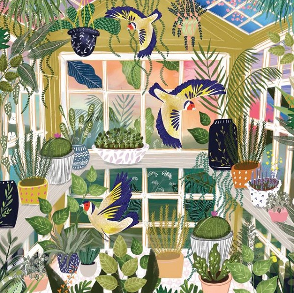 'Goldfinches in the Greenhouse' by Maria Taylor (R338) NEW