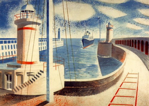 'Newhaven Harbour' by Eric Ravilious (B109)