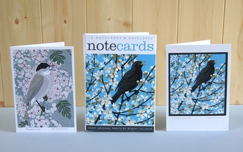 Robert Gillmor Notelets (Blackthorn Blackbird / May Blackcap)