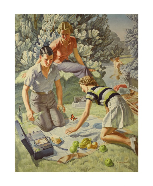 'Picnic' 1938 by Harold Williamson (A769) *