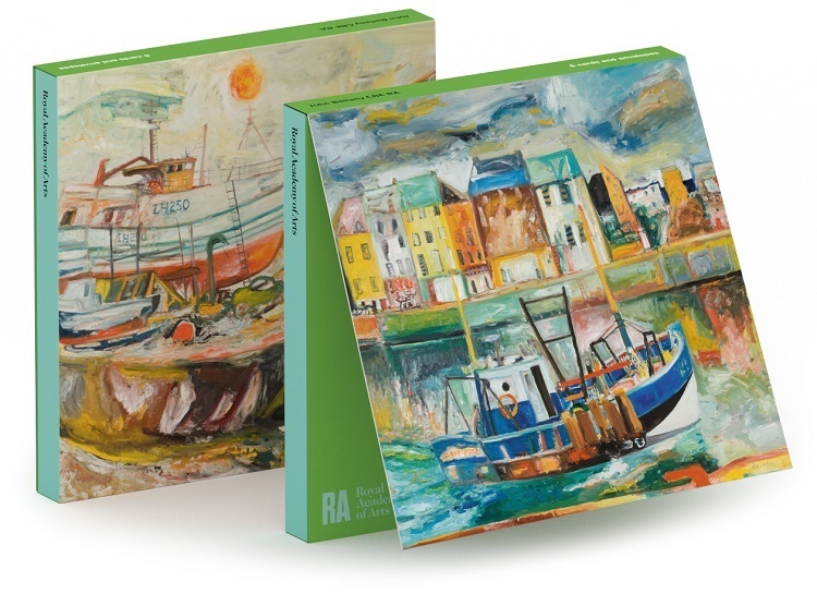 'Notecard Wallet' 3 x 2 designs by John Bellany CBE RA (Dieppe, 1993 / Eyemouth Boatyard, 1995)