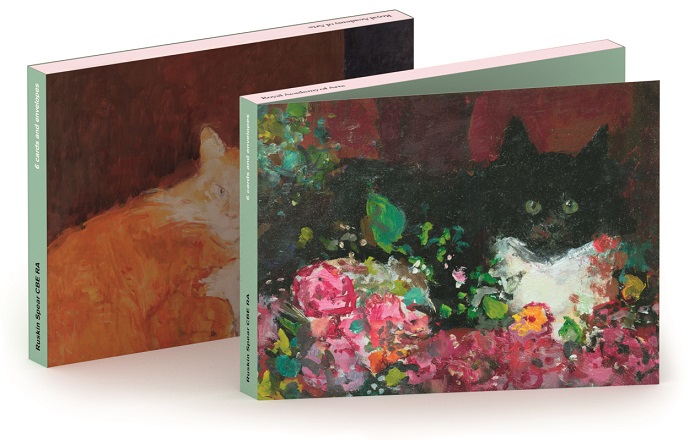 'Notecard Wallet' 3 x 2 designs by Ruskin Spear CBE RA (Cat and Flowers / Ginger Cat, 1989)