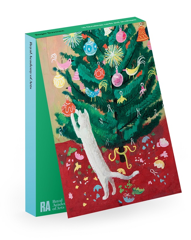 Roger Duvoisin 'Cat and Christmas Tree' (xra60) g1 (10 card wallet) Was 9.95, now 5.95