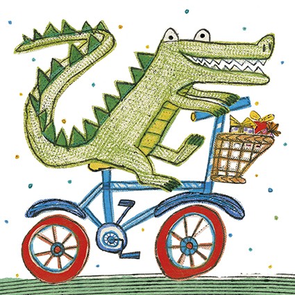'Cycle Croc' by Sarah Battle (O055) BIRTHDAY