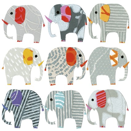'Elephants in a row' by Sarah Battle (C038) *