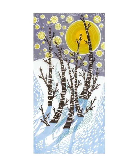 'Snow Birches' by Angie Lewin (A143w) 