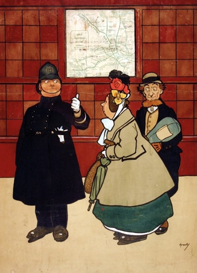 No Need to Ask a P'liceman by John Hassall, 1908 Transport for London (V117) d Was 2.75, now 1.75