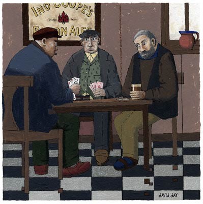 'The Card Players' by David Day (Print)