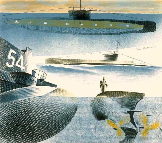 'Different Aspects of Submarines (1941)' by Eric Ravilious (Print)