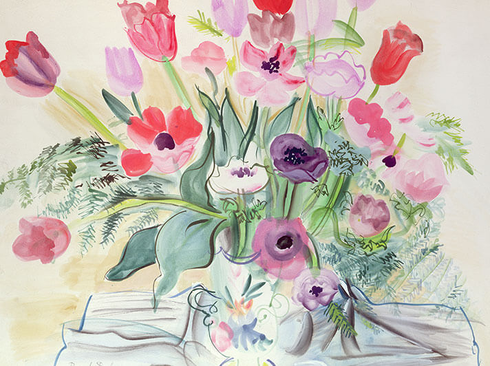 'Anemones' 1942 by Raoul Dufy  (1877  -1953) (W128) 