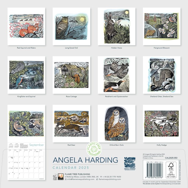 Angela Harding Wall Calendar 2025 (CAL01) Click image for calendar details 