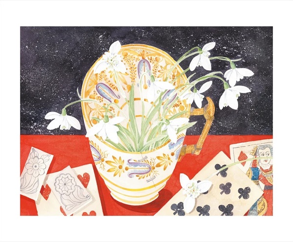 'Snowdrops in Ed's Regency Cup' by Angie Lewin (A275w) NEW 