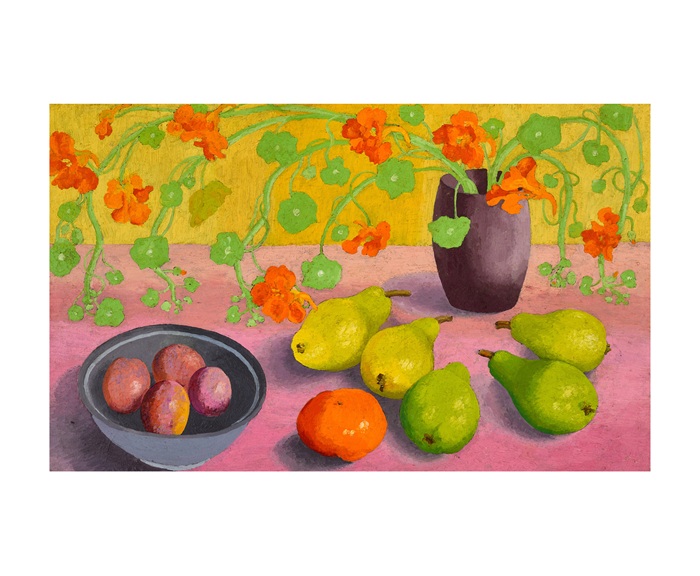 'Still Life, Nasturtiums and Pears' 1952 by Cedric Morris (1889 - 1982) (A189) 