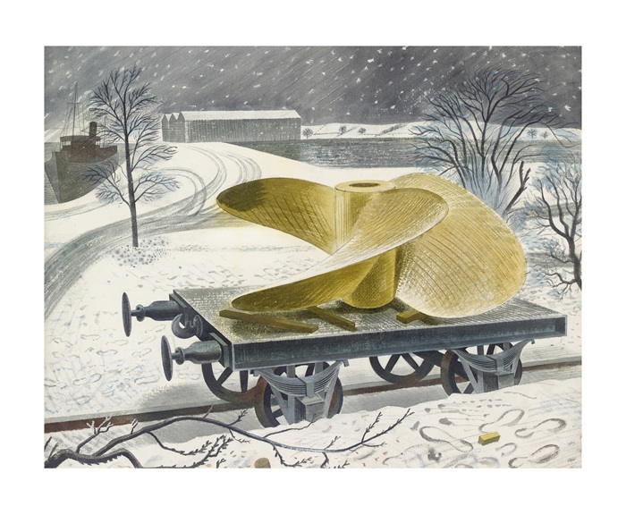 'Ship's Screw on a Railway Track' by Eric Ravilious 1903 - 1942 (A047w) 