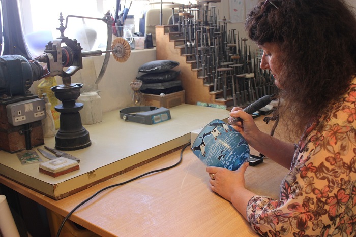 Helen Millard in her studio