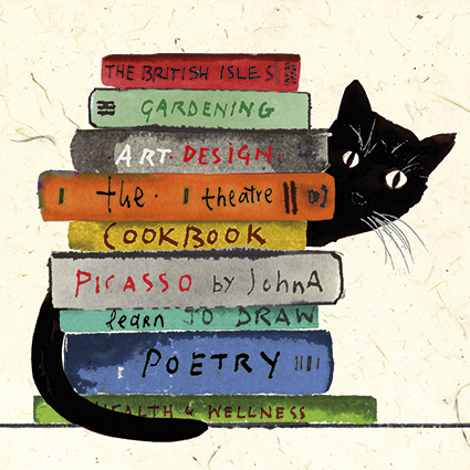 'Literary Kitty' by Jenny Frean (C007) NEW