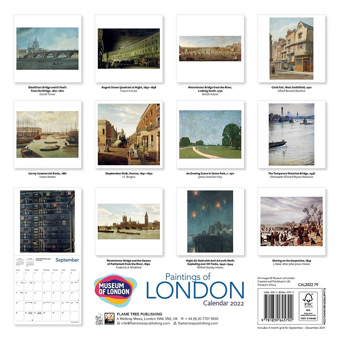 Museums of London - Paintings of London Wall Calendar 2022 