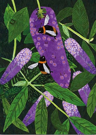 'Bumblebees on Buddleia' by Lydia Hodge (T143) NEW