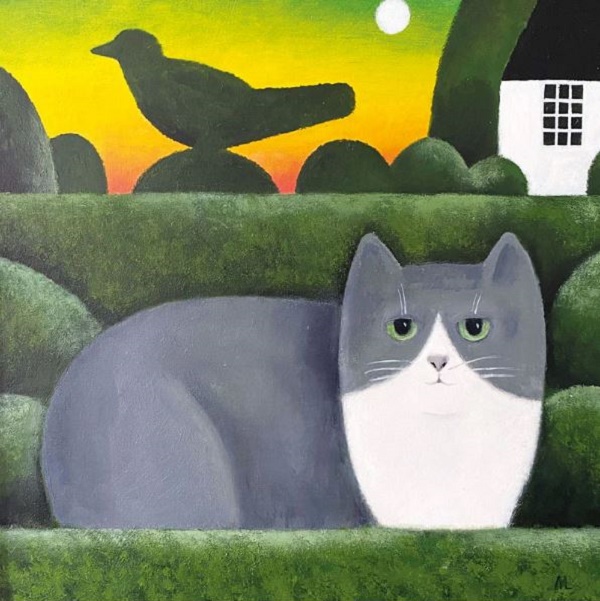 'Cat in the Garden' by Martin Leman (Q009) NEW