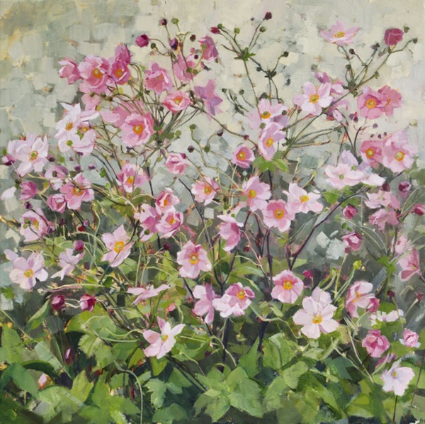 'Pink Japanese Anemones' by Anne-Marie Butlin (Q280) 