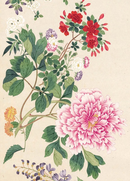 'Profusion of Flowers' by Quian Weicheng, Chinese, 1720-1776 (B014) NEW