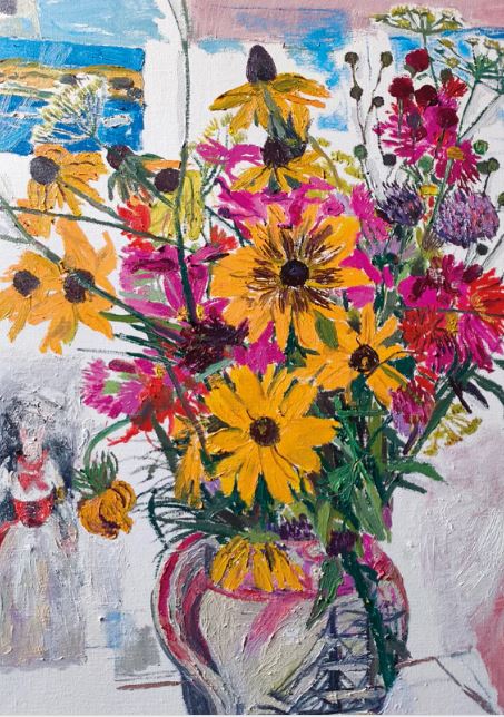 'Allotment Flowers Last of 2024' by Susan Wilson (C057) NEW