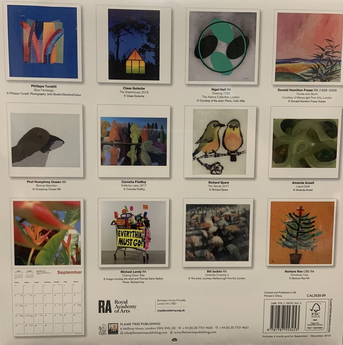 Royal Academy of Arts Wall Calendar 2020