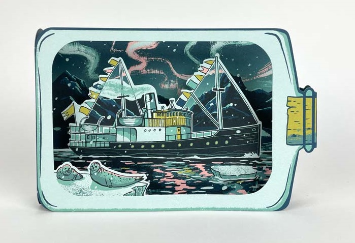 'Arctic Nights' Die cut 3D card by Tom Jay (AP055) NEW