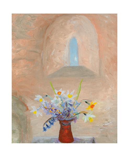Daffodils and Hyacinths in a Norman Window by Winifred Nicholson (A172)