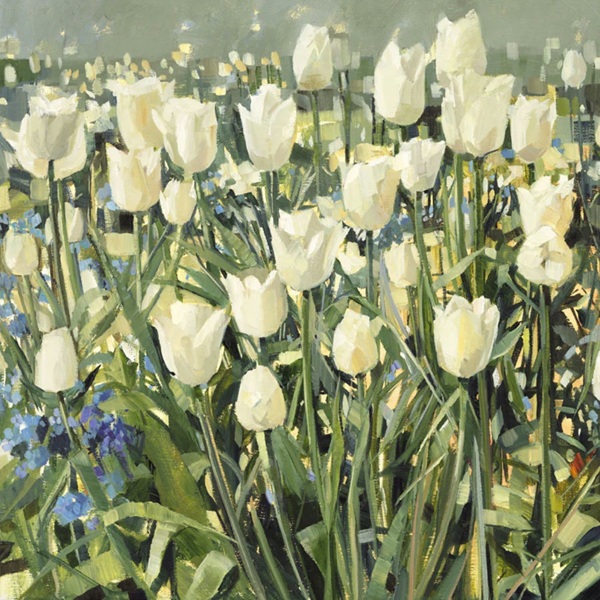 'White Tulip Garden' by Anne-Marie Butlin (Q273) NEW 