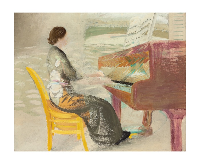 Woman Playing the Piano 1920 by Winifred Nicholson (A186) 