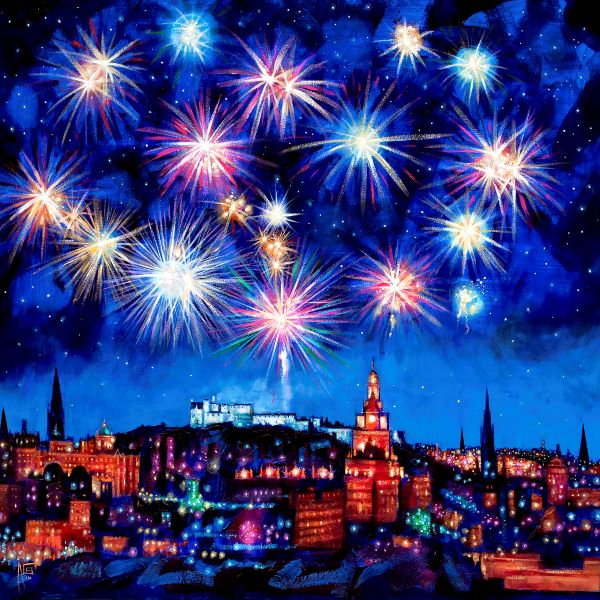 'Auld town Fireworks' by Ritchie Collins (6 pack) (HX10) NEW 