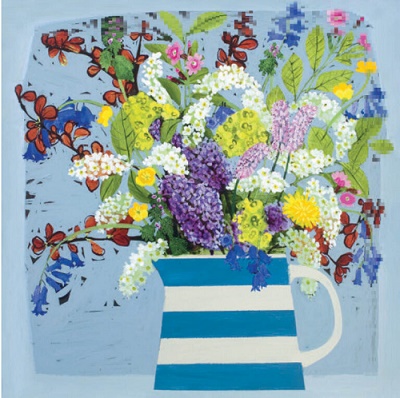 'May Bunch in Cornish Jug' by Emma Dunbar (B029) 