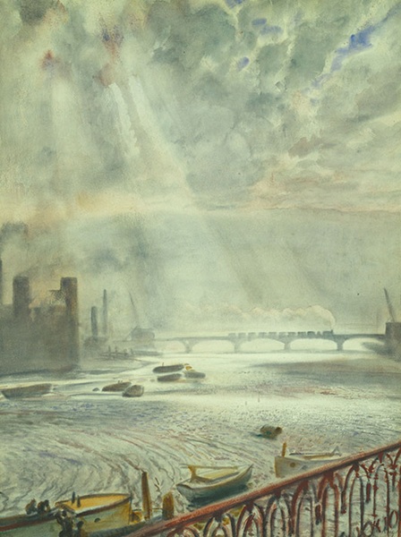 'The Thames above Chelsea' by Laura Knight (1887 - 1970) (W009) NEW