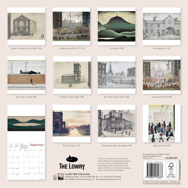 L.S. Lowry Wall Calendar 2023 