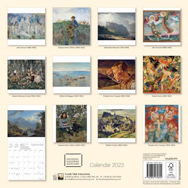 National Galleries of Scotland Wall Calendar 2023 