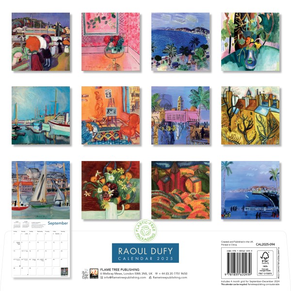 Raoul Dufy Art Wall Calendar 2025 (CAL12) Click image for calendar details 