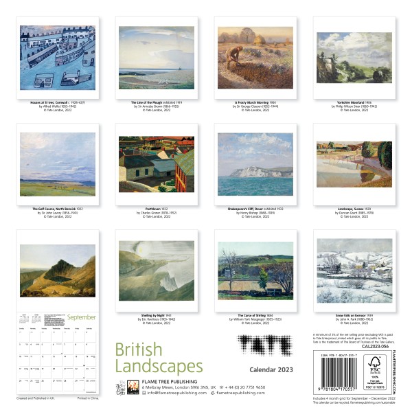 Tate British Landscapes Wall Calendar 2023 