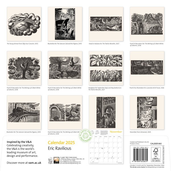 Eric Ravilious V&A Wall Calendar 2025 (CAL05) Click image for calendar details