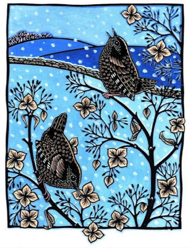 Winter Wren by Andrea Wisnewski (6 card pack) (BX) g2 Christmas NEW 