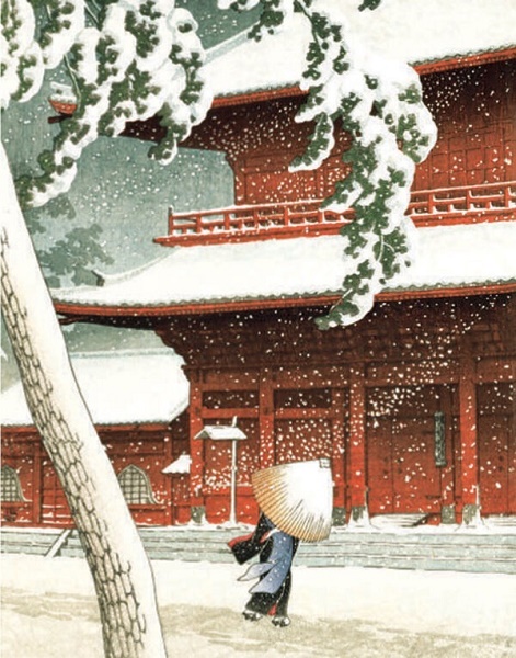 'Temple in Shiba' by Kawase Hasui (6 card pack) (xcdp109) d Christmas Was 7.50, now 3.75