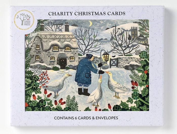 'Geese in Moonlight' by Vanessa Bowman (6 card pack) (BX04) g2 Christmas
