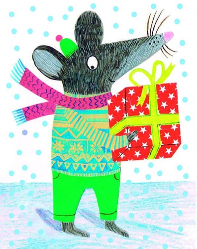 Christmas Mouse by Amy Husband (6 card pack) (BX) g2 Christmas NEW 